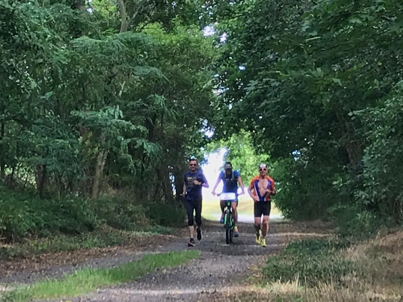 beim Lauf in Begleitung vom Micha & Mario